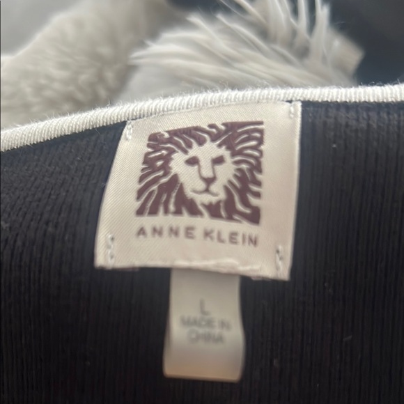 Anne Klein Black Dress with White Stripes Size L - Picture 14 of 16